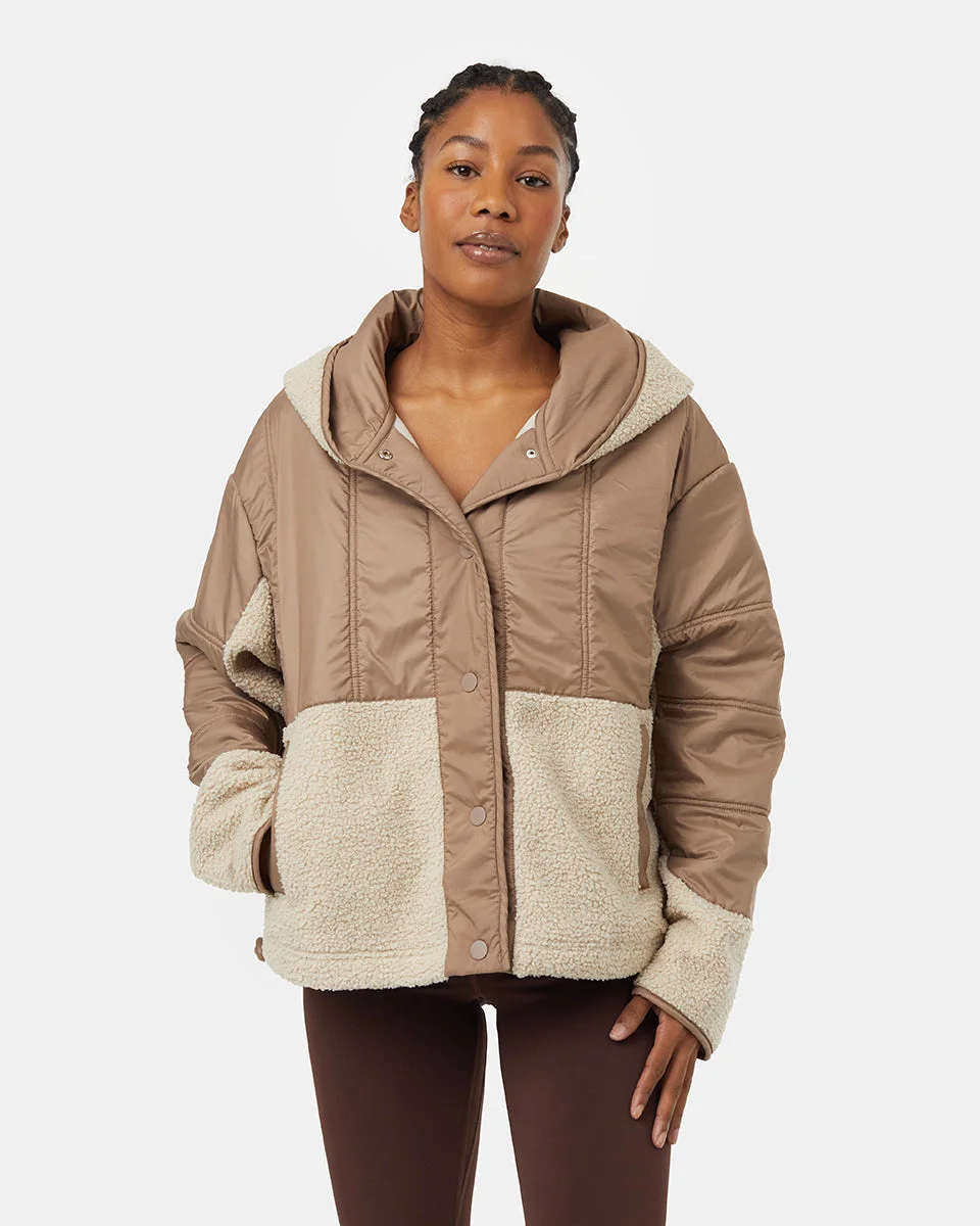 Image of Recycled Boucle Full Snap Hoodie