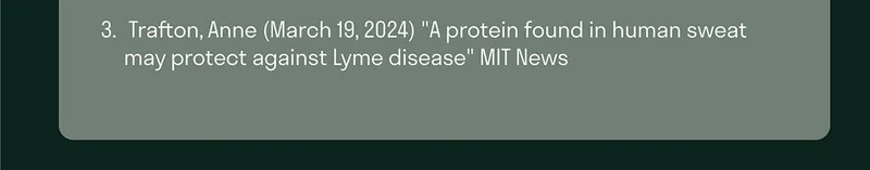 A protein found in human sweat may protect against Lyme disease