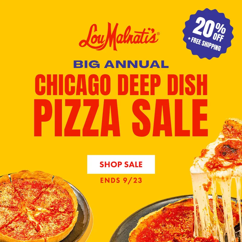 Deep Dish Pizza Sale