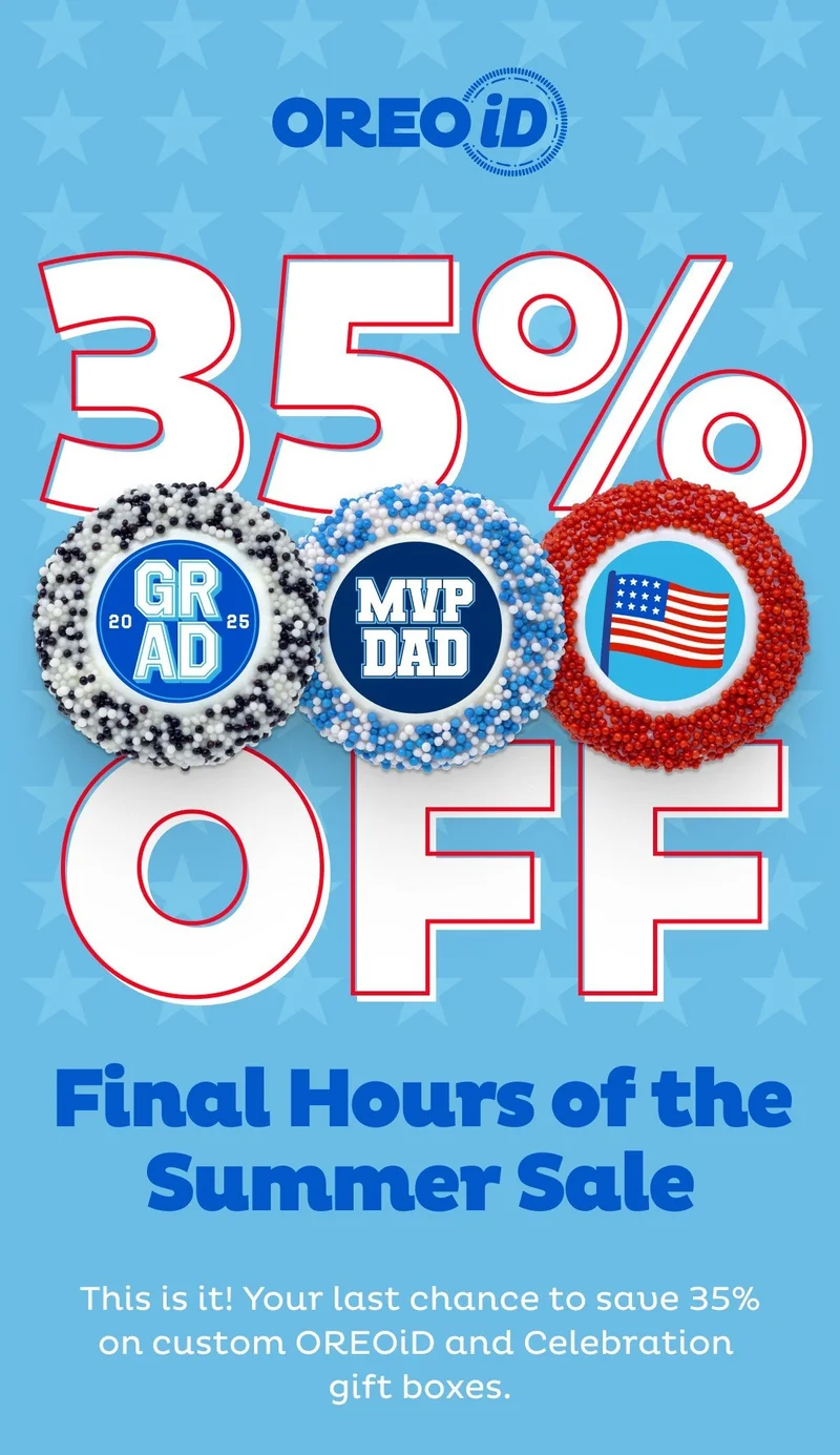 Create your custom OREOiD cookies and save 35%