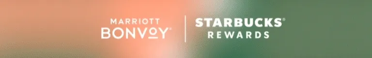 Marriott Bonvoy logo and Starbucks Rewards logo.