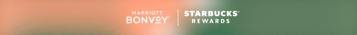 Marriott Bonvoy logo and Starbucks Rewards logo.