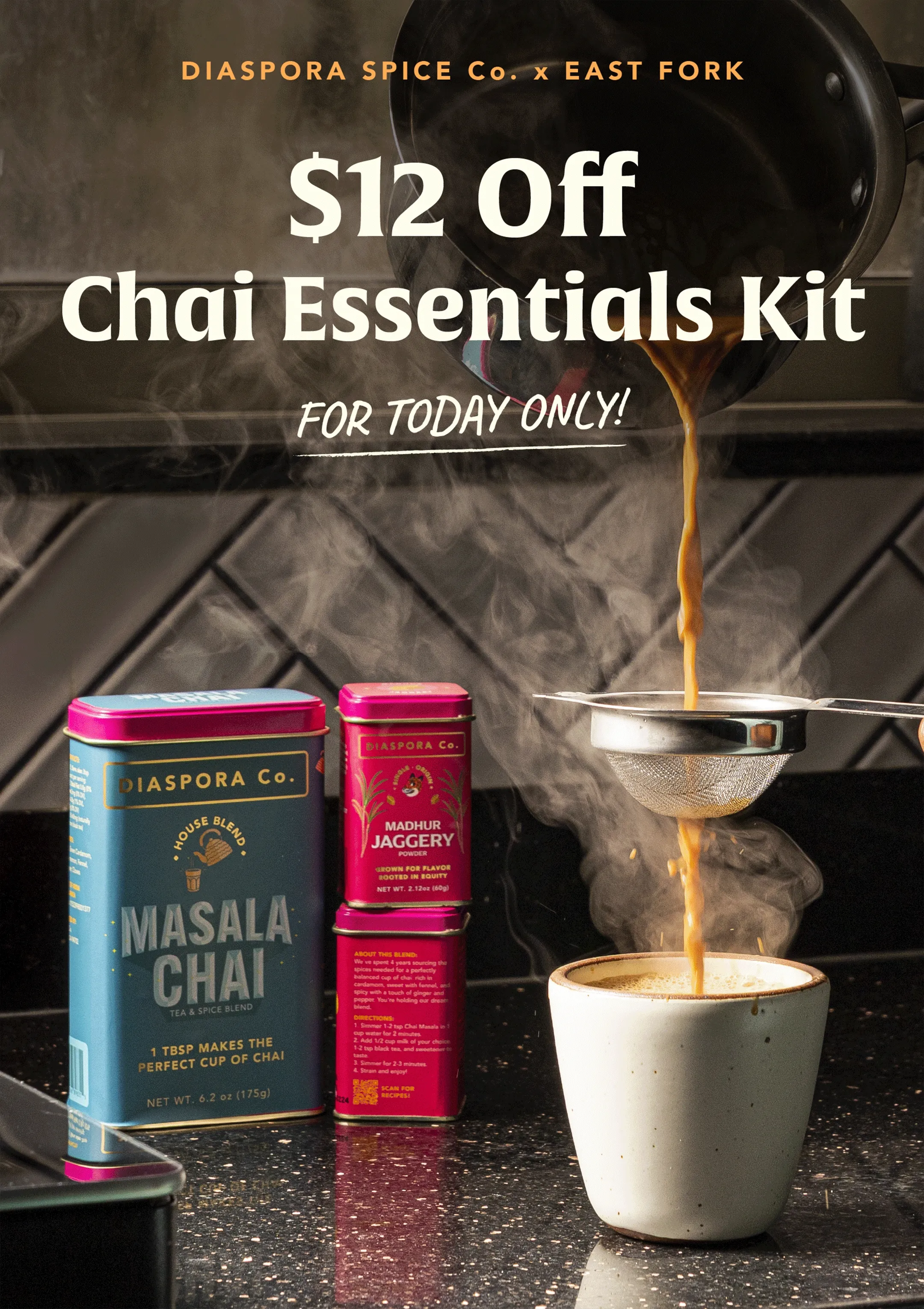 $12 Off Chai Essentials Kit. For Today Only