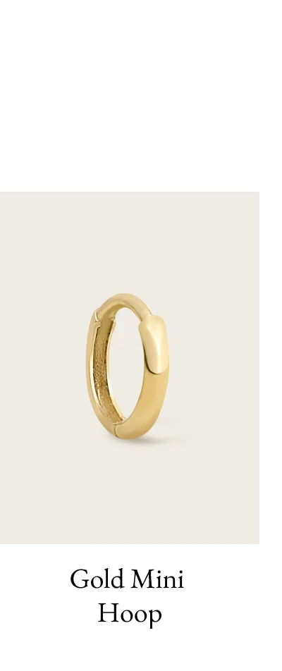 14k Solid Gold Mini Hoops