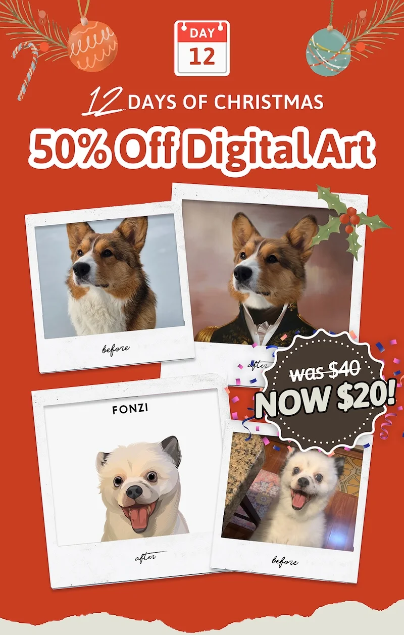 DAY 12: 12 Days of Christmas. 50% OFF DIGITAL ART
