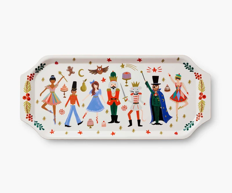 Image of Holiday Vintage Serving Tray - Nutcracker