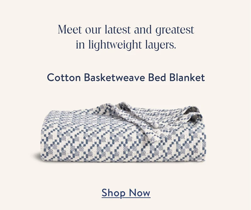 Cotton Basketweave Throw Blanket