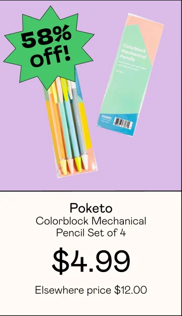 Colorblock Mechanical Pencil Set of 4