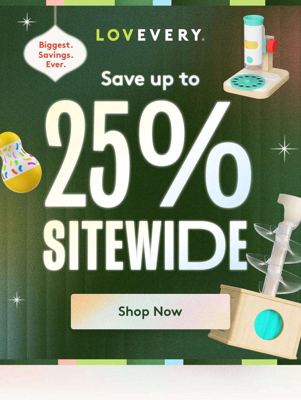 Save up to 25% sitewide