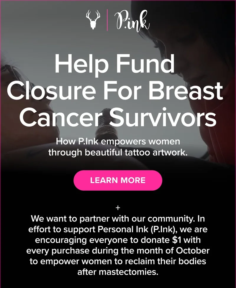 Help Fund  Closure For Breast  Cancer Survivors How P.Ink empowers women through beautiful tattoo artwork.