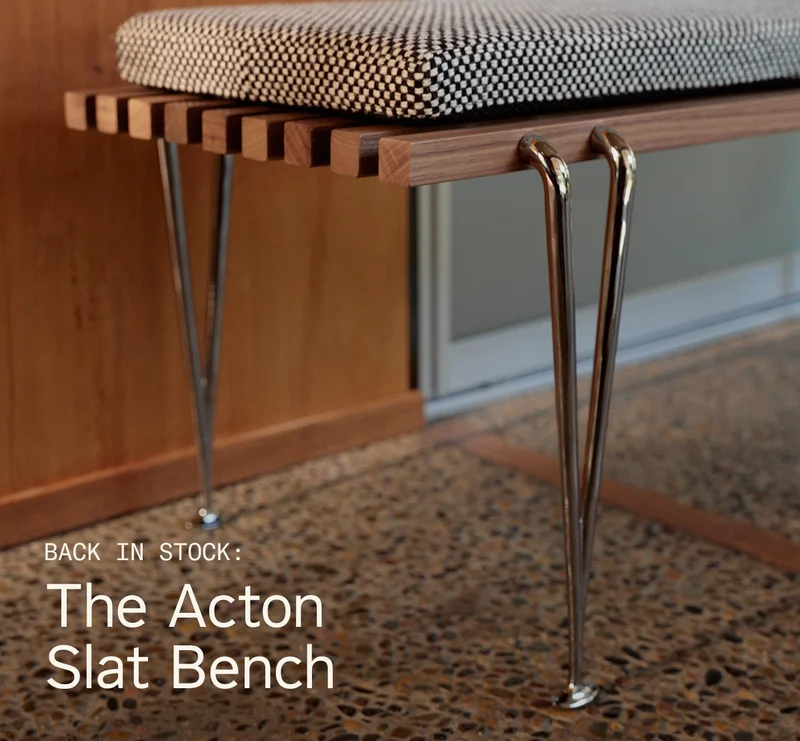 Back in stock: The Acton Slat Bench