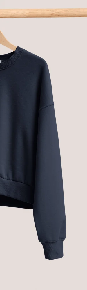 LuxeFleece Crewneck Sweatshirt in After Dark Navy