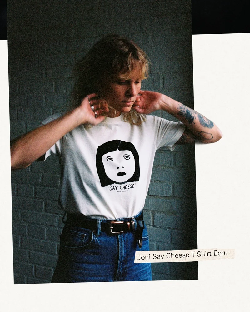 Joni Say Cheese T-Shirt Ecru