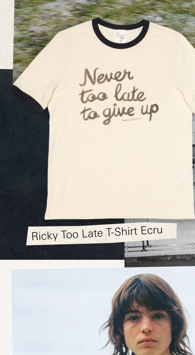 Ricky Too Late T-Shirt Ecru