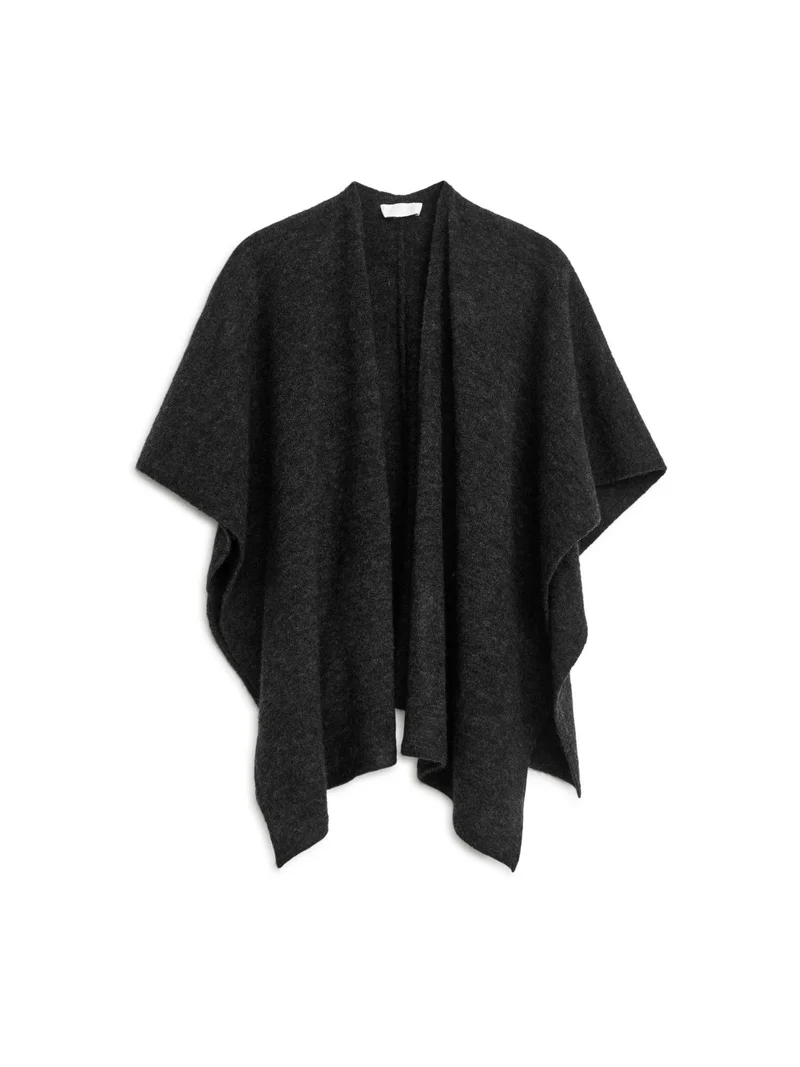 Merino-Alpaca Scarf Dark grey