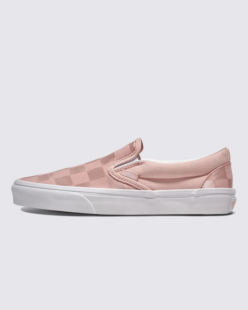 Classic Slip-On Checkerboard Satin Shoe