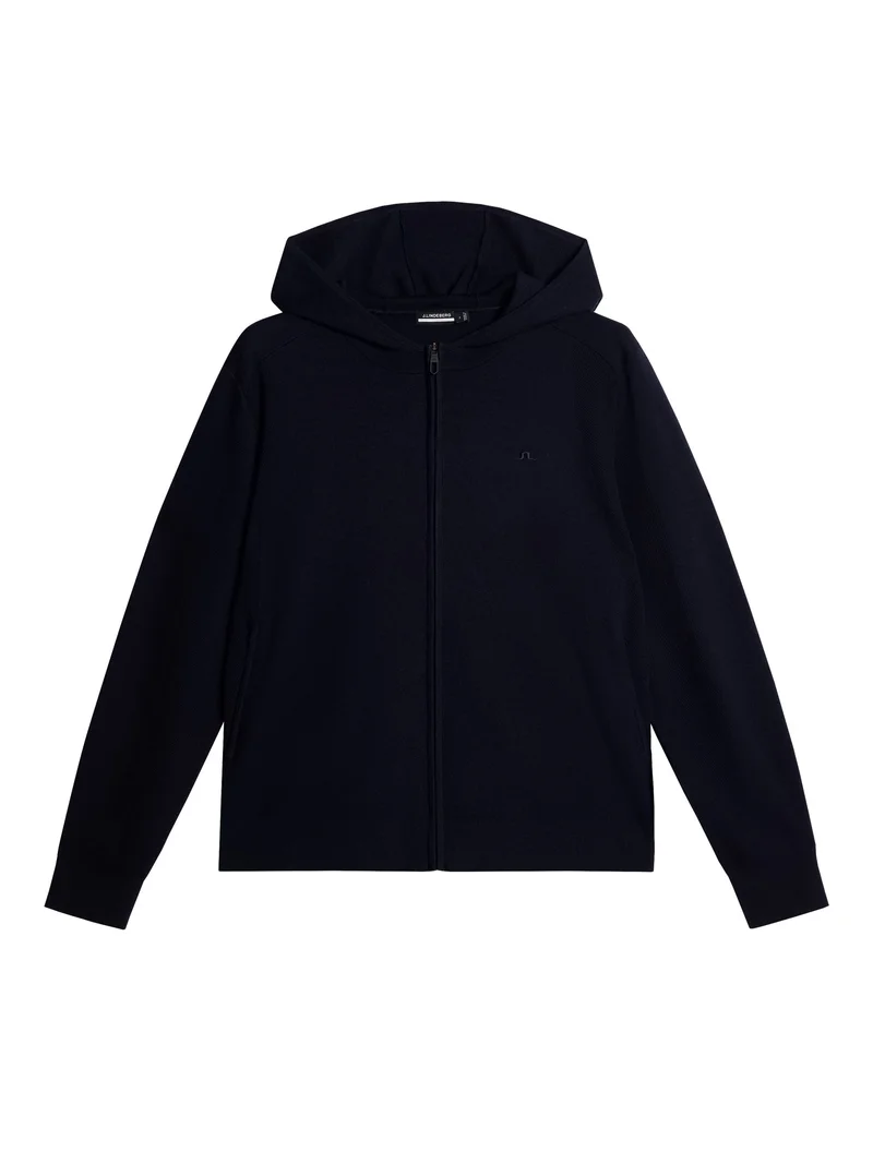 Image of Cameron Hooded Knit Full Zip / JL Navy