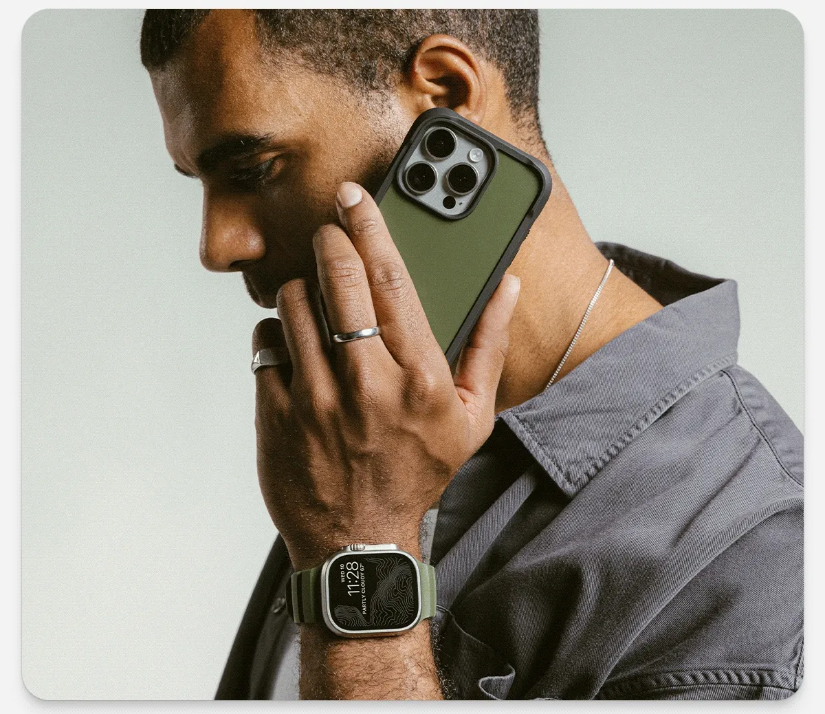 Forest in Rocky Point Band and Rugged Case. Case and Band match perfectly together,