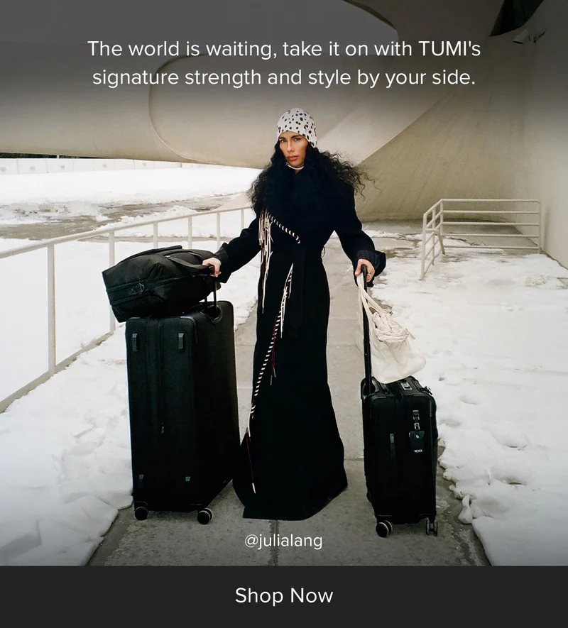 The world is waiting, take it on TUMI's signature strength and style by your side.