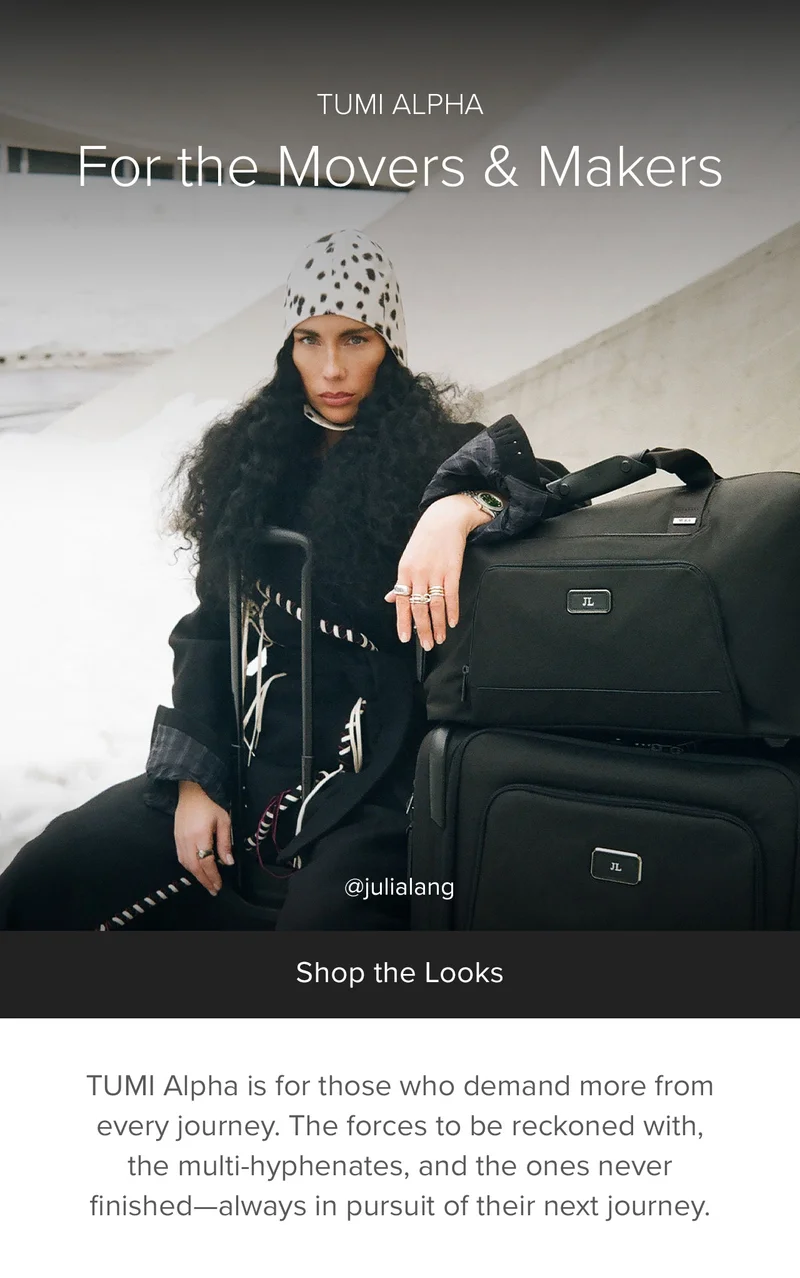 TUMI Alpha is for those who demand more from every journey.