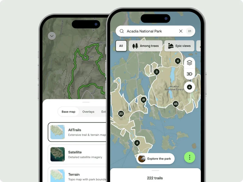 Phone screen showing download area feature