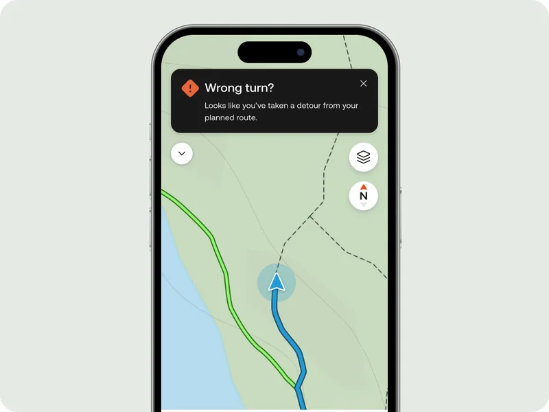 Phone screen showing download trails.