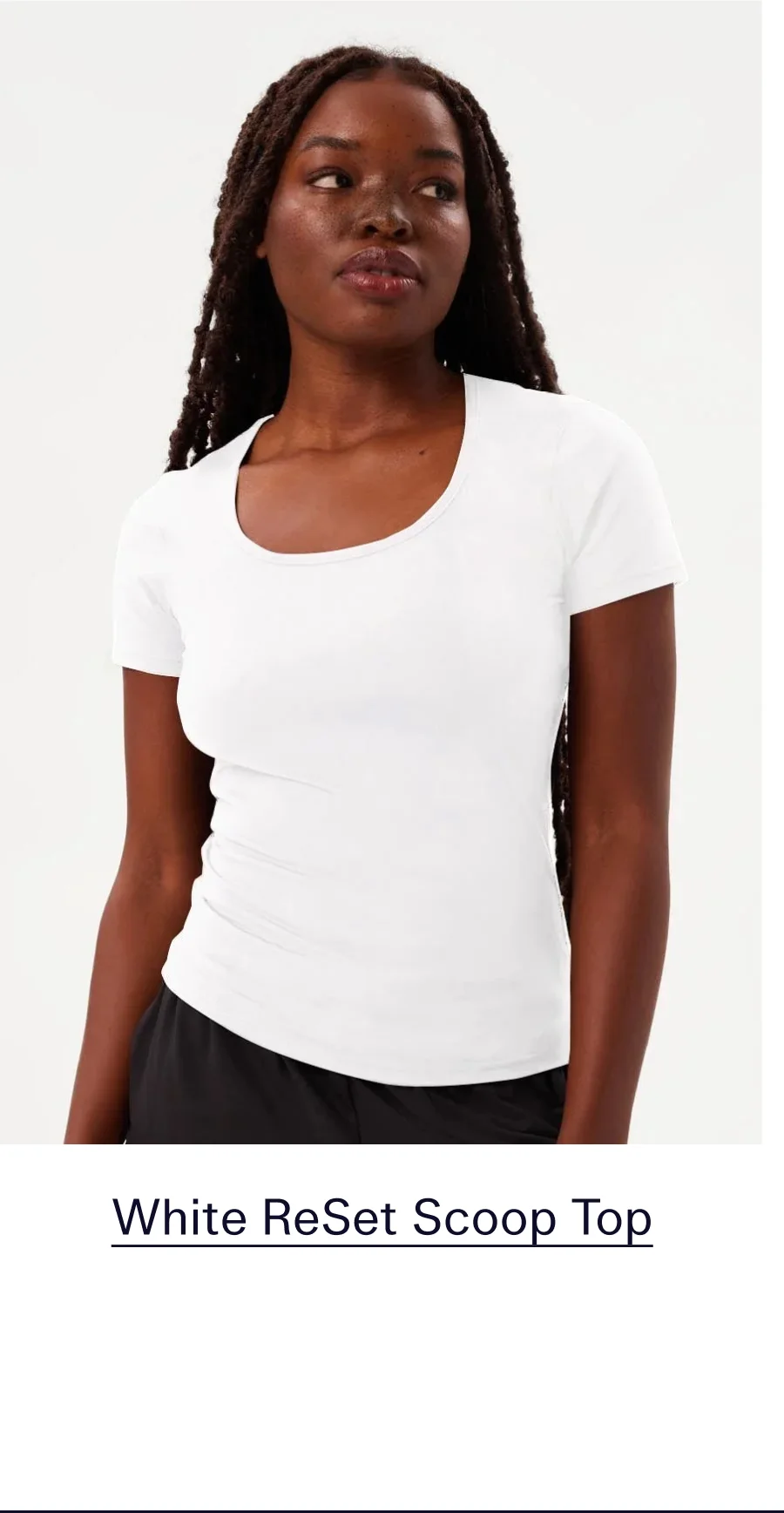 White ReSet Scoop Top
