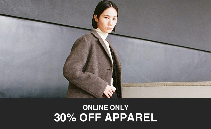 Shop 30% Off Apparel Online Only