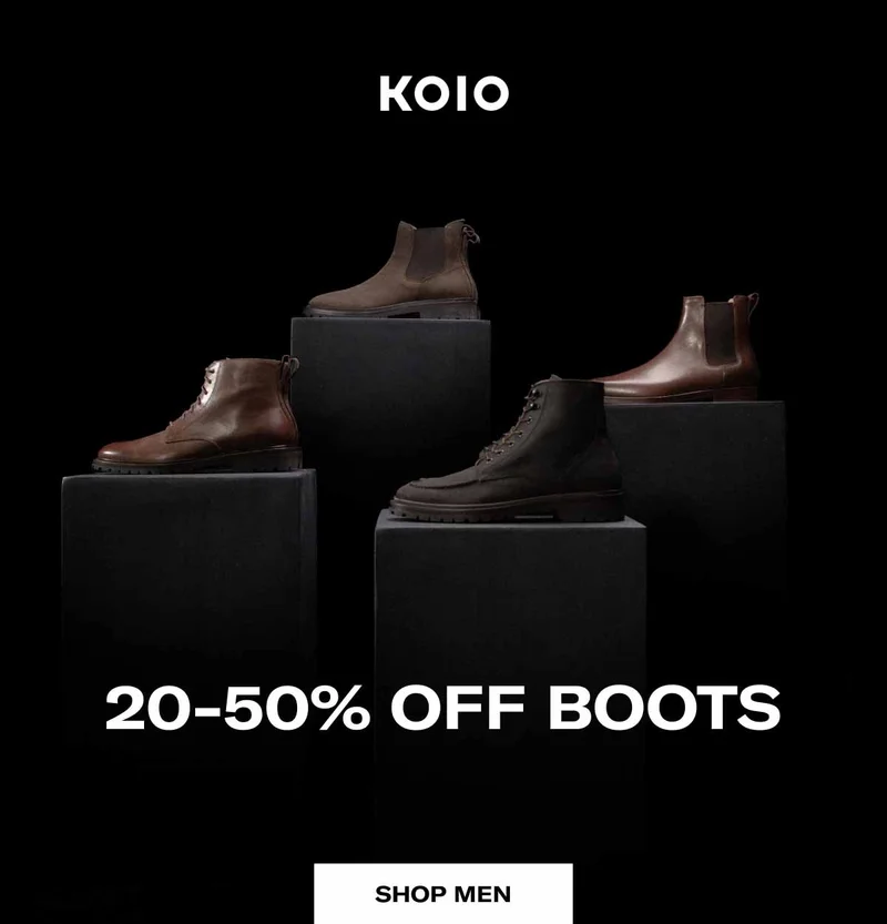KOIO 20-50% Off Boots Shop Men