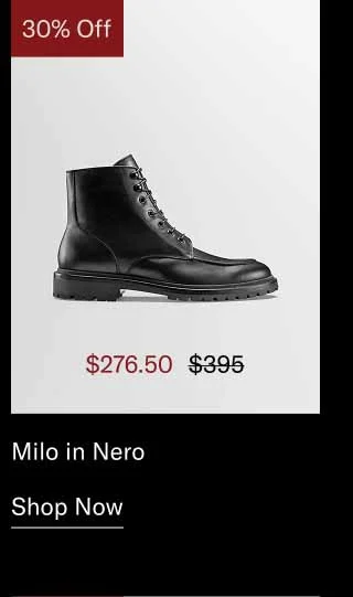 Milo in Nero. Shop Now