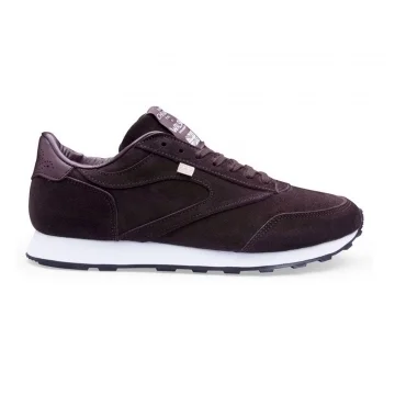 Bannister Trainer in Dark Brown Suede
