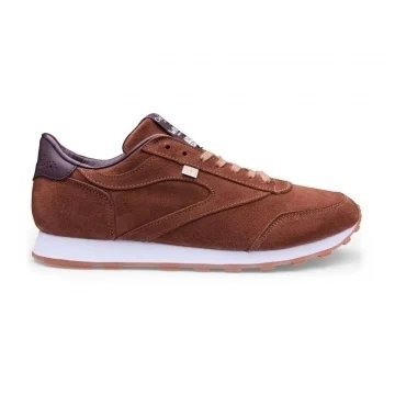Bannister Trainer in Brown Suede