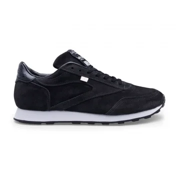 Bannister Trainer in Black Palio Suede