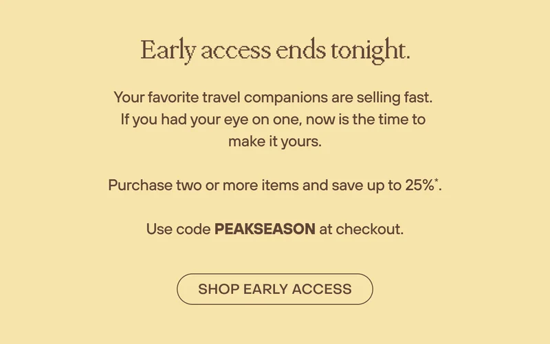 early access ends tonight.