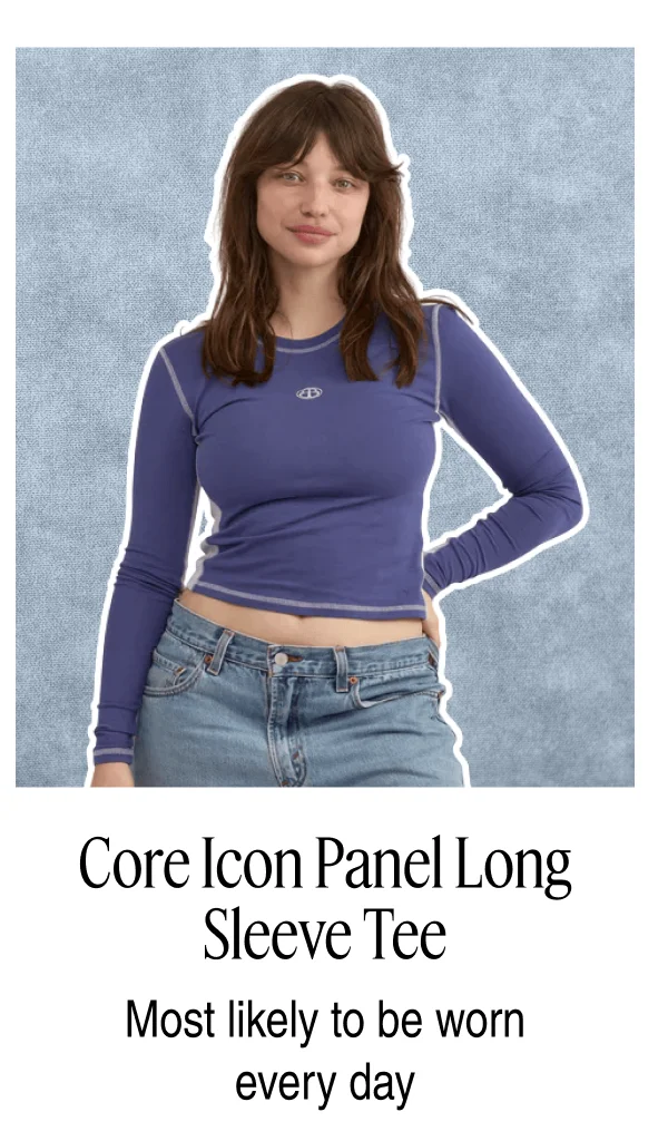 Core Icon Panel Long Sleeve Tee