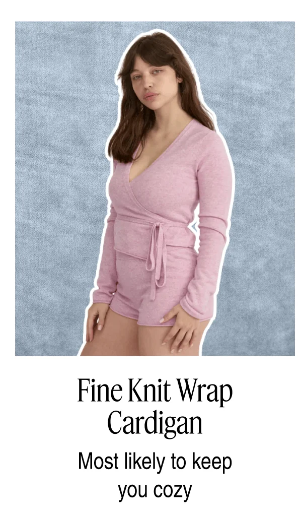 Fine Knit Wrap Cardigan