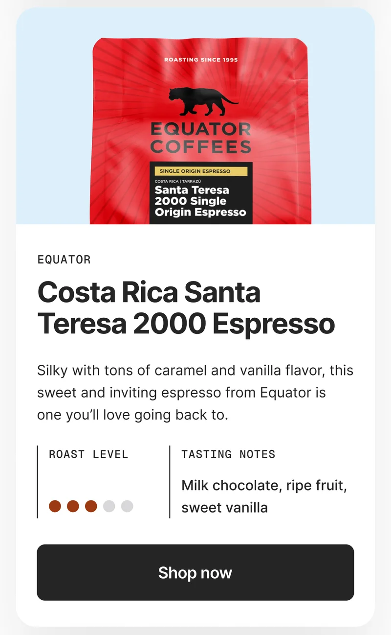 Costa Rica Santa Teresa 2000 Espresso