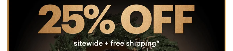 25% OFF + FREE Shipping
