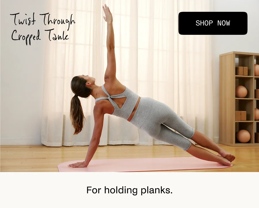Spacedye Twist Through Cropped Tank in Silver Mist