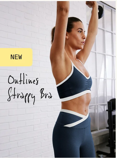 Spacedye Outlines Strappy Bra in Nocturnal Navy