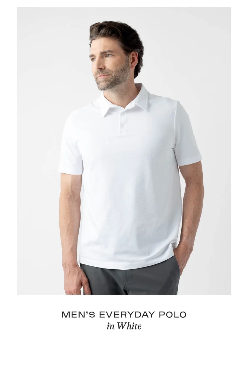 Men's Everyday Polo in White - Shop Now