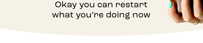 Ok you can restart what you're doing now