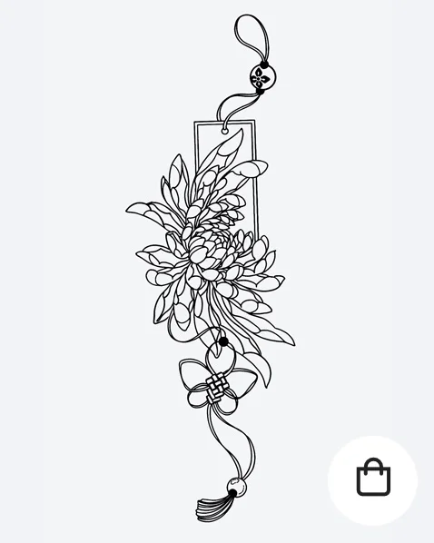 Chrysanthemum Charm Tattoo