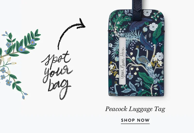 Peacock Luggage Tag