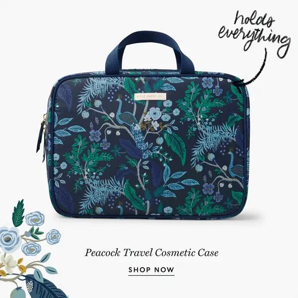 Peacock Cosmetic Case
