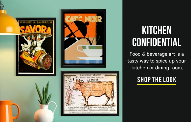 Kitchen Confidential: Food & beverage art is a tasty way to spice up your kitchen or dining room.