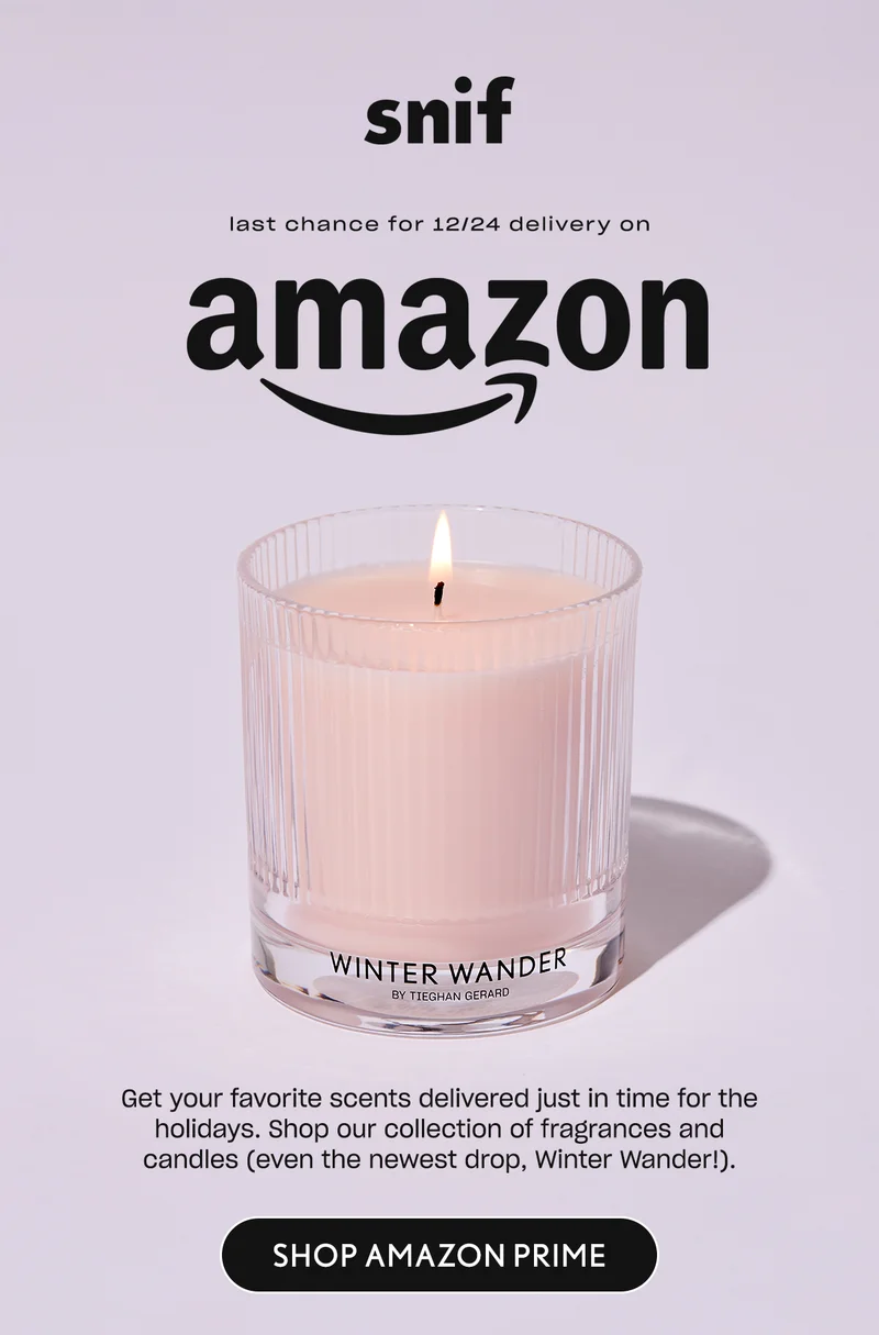 Get your favorite scents delivered just in time for the holidays. Shop our collection of fragrances and candles (even the newest drop, Winter Wander!). [shop amazon prime]