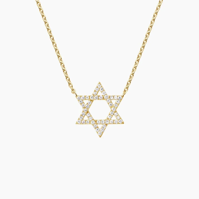 Star Of David Diamond Pendant