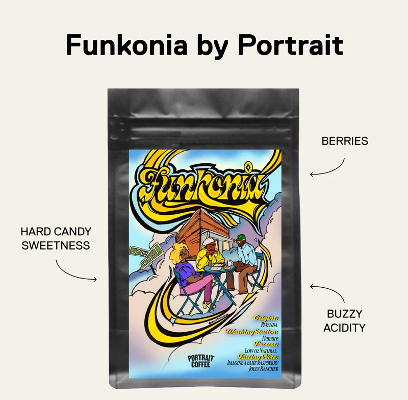 Funkonia by Portrait. Berries. Hard Candy Sweetness. Buzzy Acidity