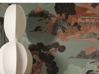 Shop Scenic Landscape Grasscloth Wallpaper